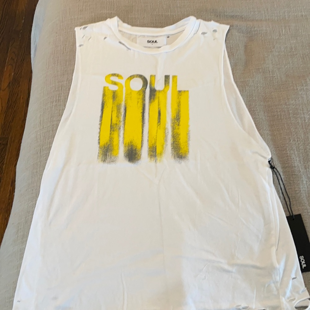 Soulcycle distressed tank NEW